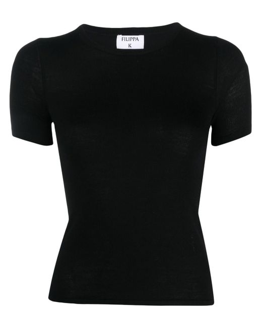 Filippa K fitted short-sleeved knitted top