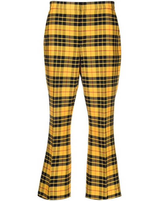 Polo Ralph Lauren plaid-check cropped flared trousers