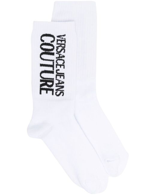 Versace Jeans Couture ribbed-knit logo ankle socks