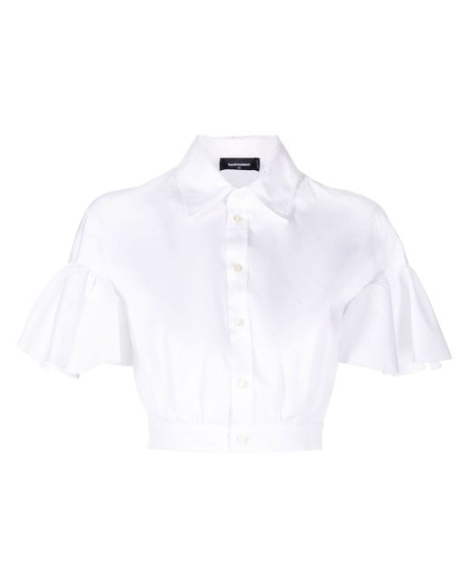 Dsquared2 flared-sleeve cropped shirt