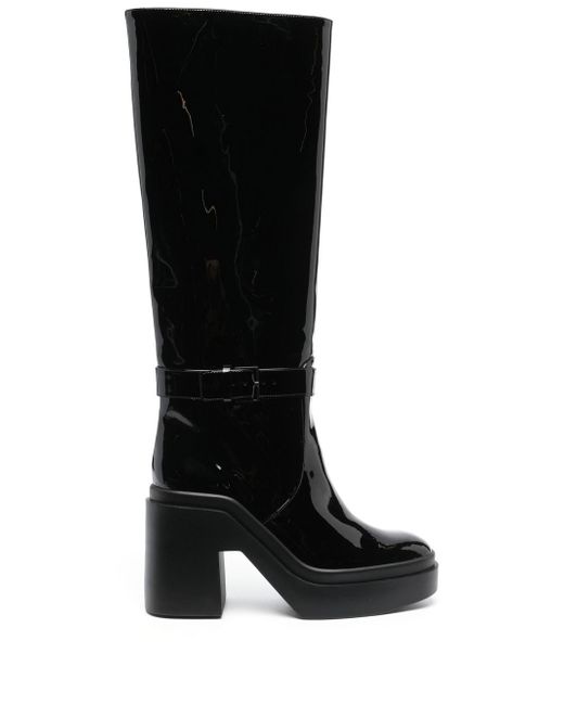 Clergerie glossy-finish heeled boots
