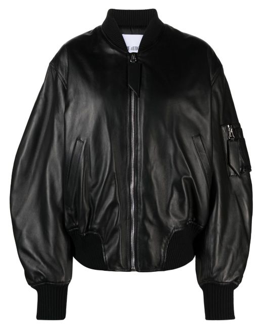 Attico leather bomber jacket