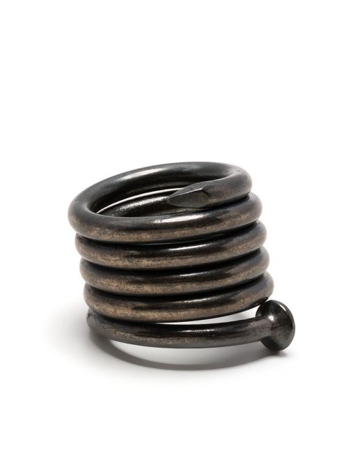 Guidi twisted-nail sterling ring