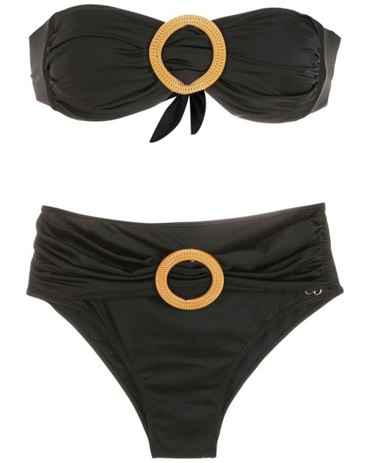Brigitte ring-detail bandeau bikini set
