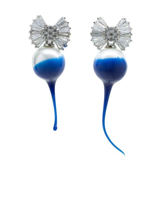 Ottolinger contrasting-dip pearl earrings