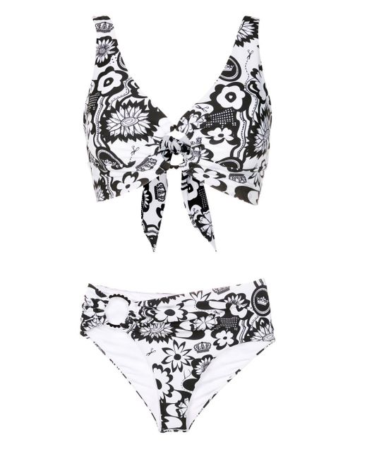 Amir Slama floral-print bikini set