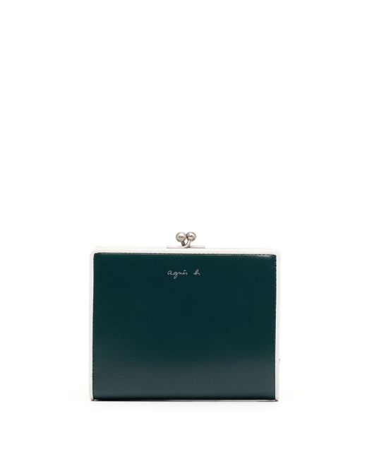 Agnès B. logo-detail leather purse