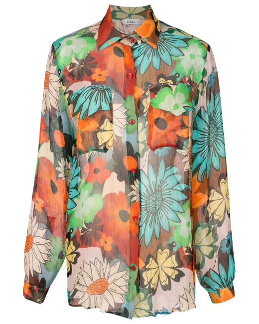 Amir Slama floral-print silk shirt