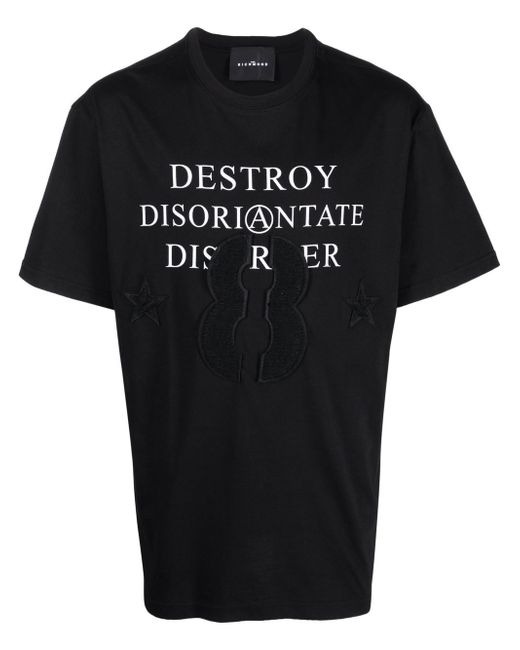 John Richmond Destroy-print detail T-shirt