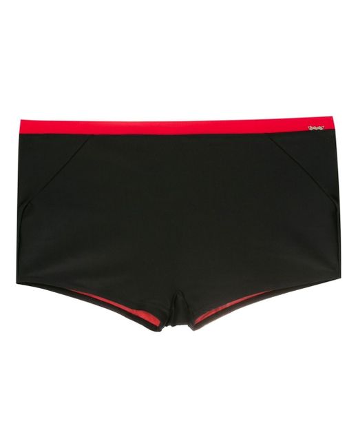 Amir Slama two-tone logo swim shorts