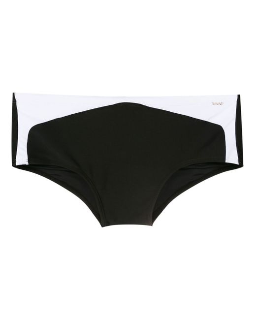 Amir Slama two-tone logo swim shorts