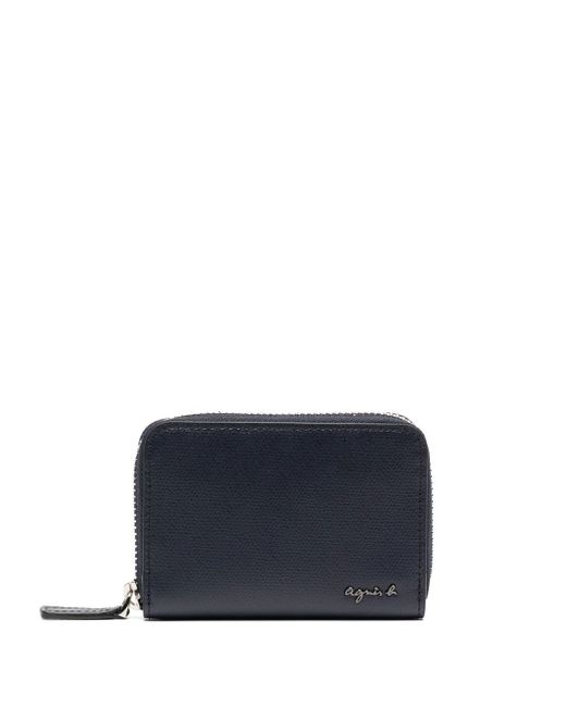 Agnès B. calf leather zipped wallet