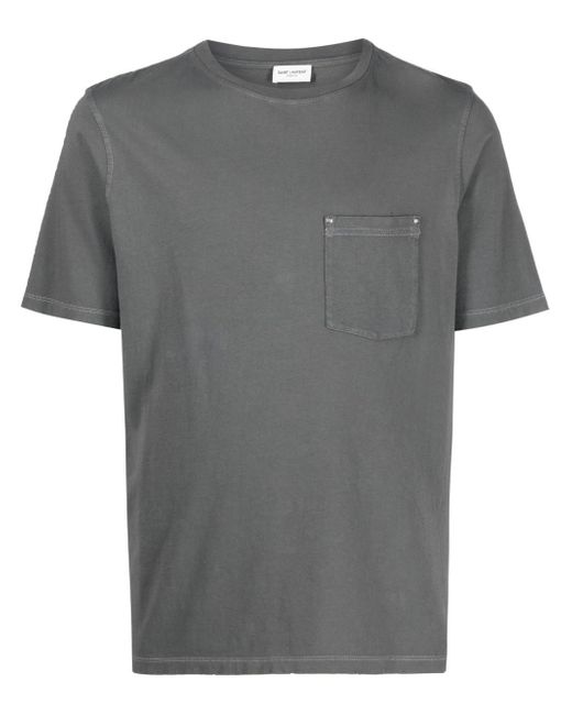Saint Laurent patch-pocket short-sleeve T-shirt
