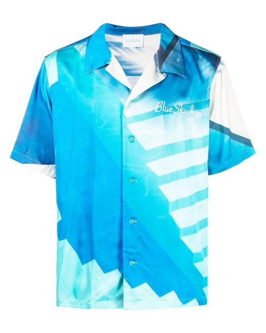 Blue Sky Inn abstract-print short-sleeved shirt