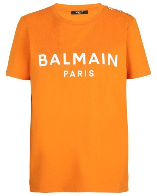 Balmain logo-print organic-cotton T-shirt