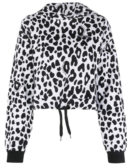 Moschino leopard print hoodie