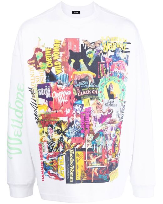 We11done graphic-print long-sleeve T-shirt