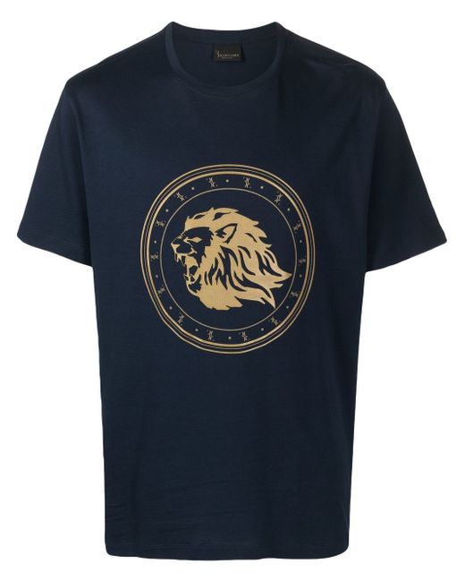 Billionaire flocked-logo short-sleeved T-shirt