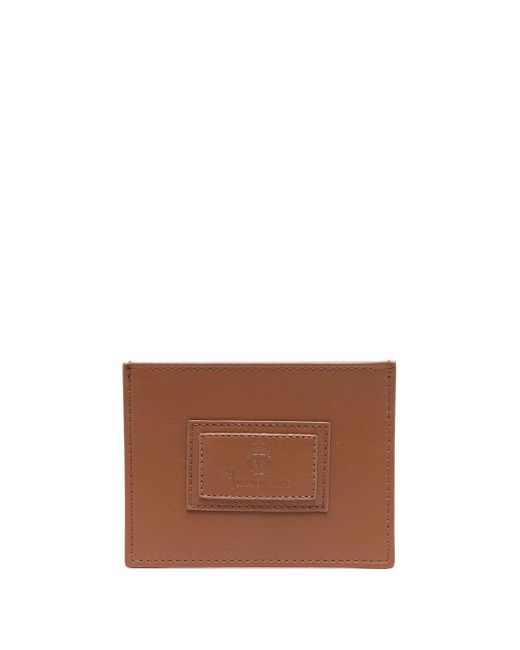 Billionaire logo-patch leather cardholder