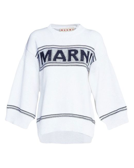 Marni logo intarsia-knit sweater