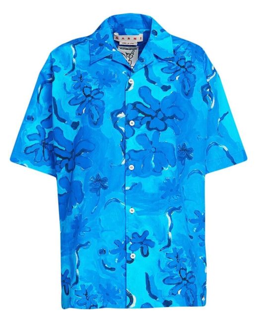 Marni floral-print short-sleeve shirt