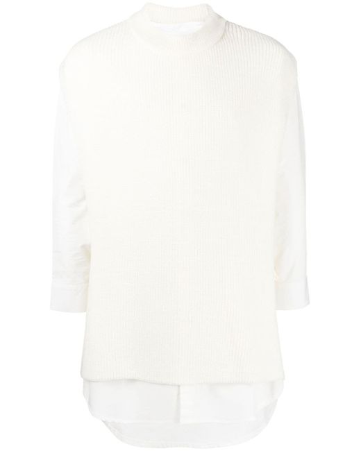 Izzue ribbed-knit poncho jumper