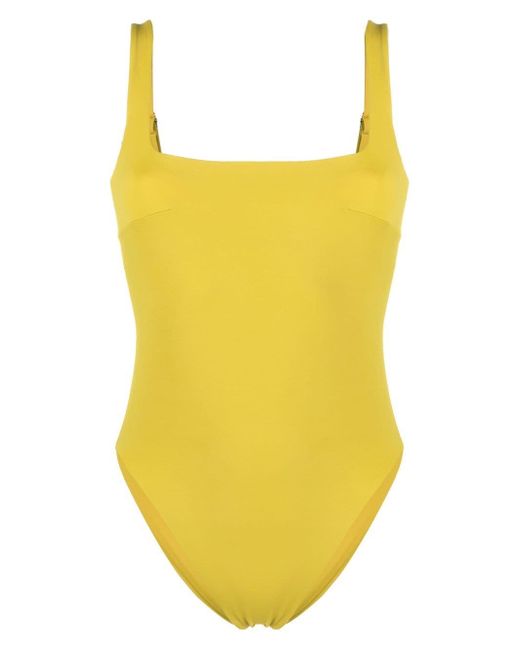 Form and Fold square-neck one-piece