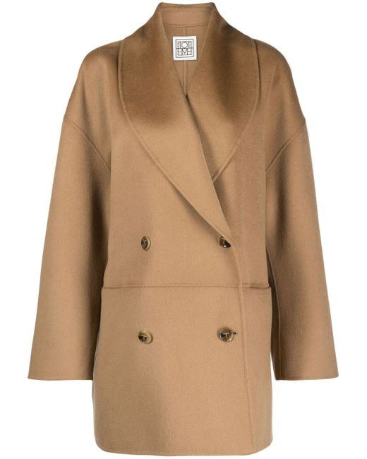 Totême double-breasted wool coat