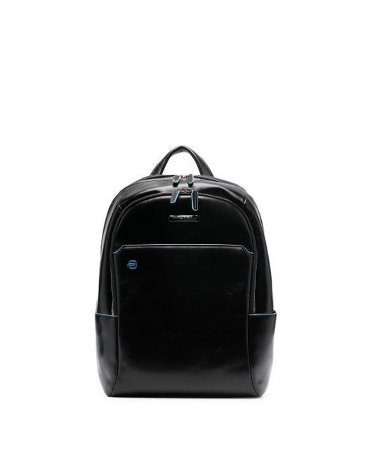 Piquadro calf-leather two-zip backpack