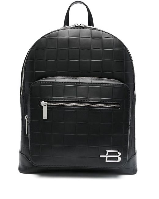 Baldinini Axel embossed-check backpack