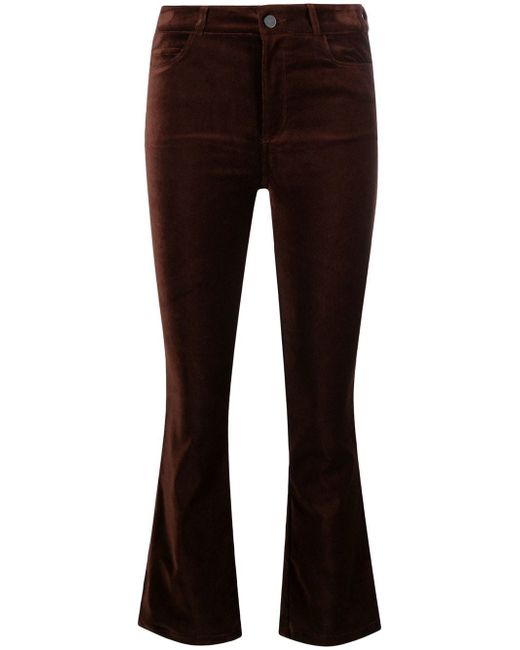 Paige flared cropped trousers