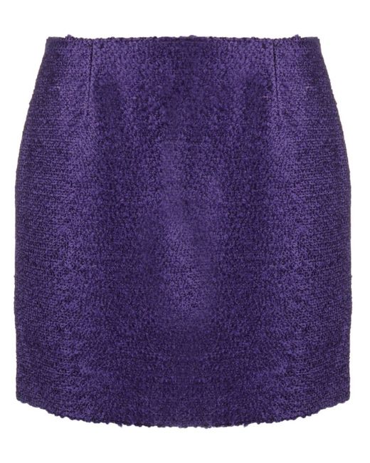 Tagliatore high-waisted bouclé miniskirt