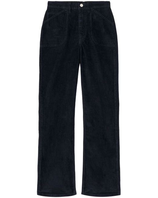 Re/Done flared cropped corduroy trousers