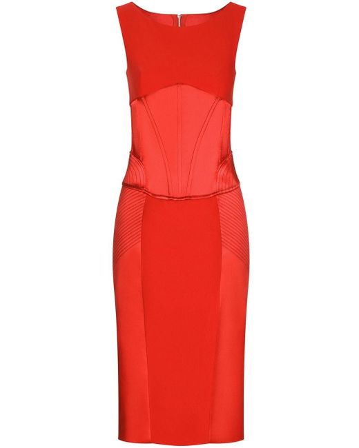 Dolce & Gabbana panelled sleeveless midi dress