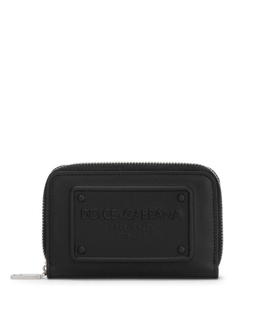 Dolce & Gabbana embossed-logo leather purse