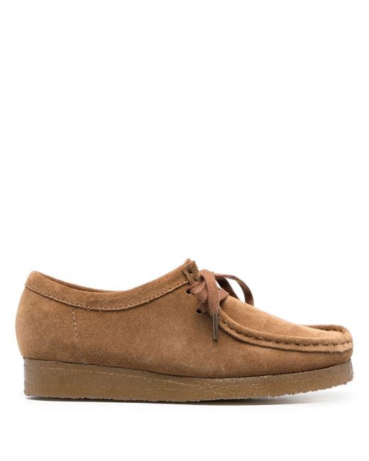 Clarks suede lace-up Oxford shoes