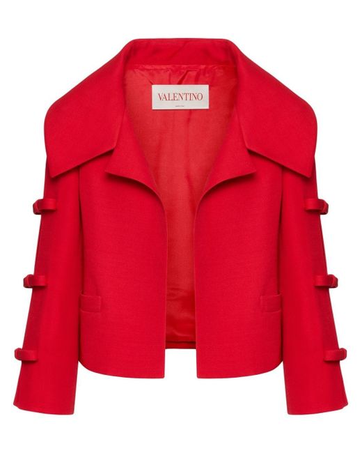 Valentino bow-detail cropped jacket