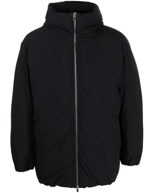 Attachment zip-up hooded down jacket