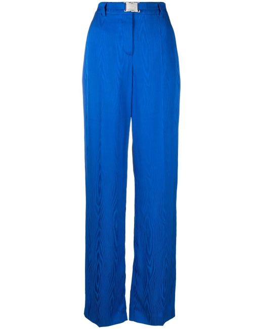 Boutique Moschino silk-finish high-waisted trousers