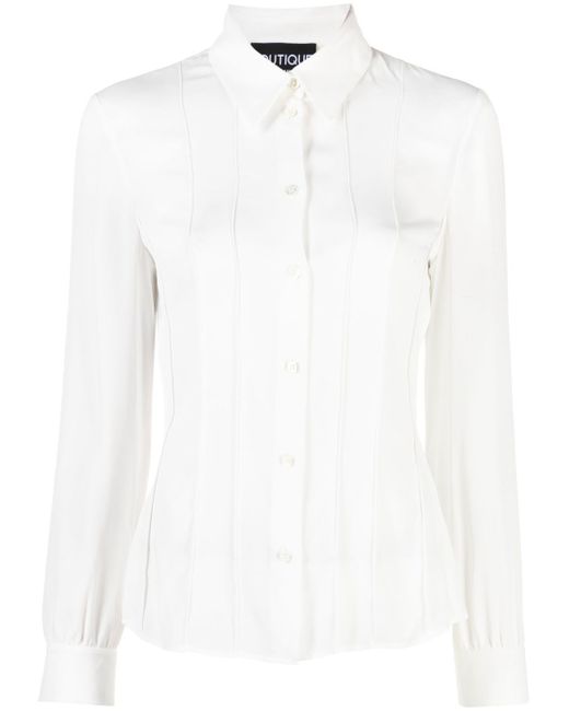 Boutique Moschino pleated long-sleeve shirt