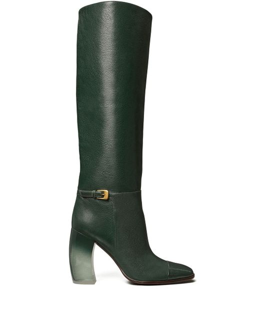 Tory Burch side-buckle 100mm knee boots