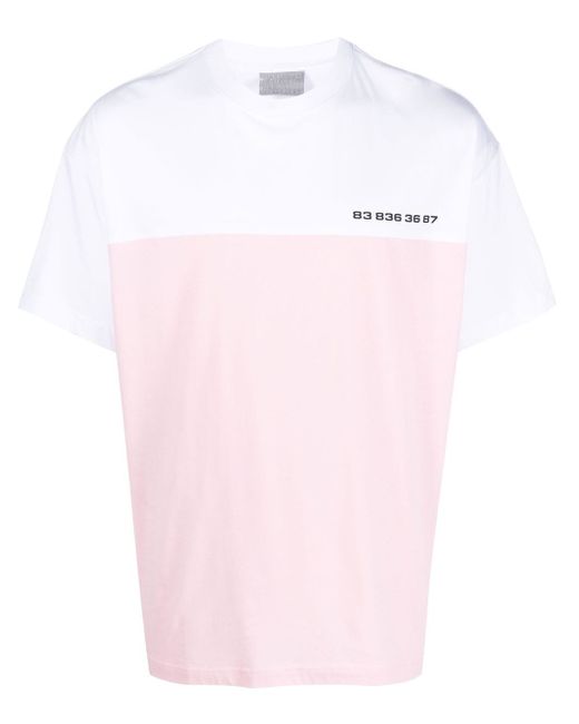 Vtmnts logo-print colour-block T-shirt