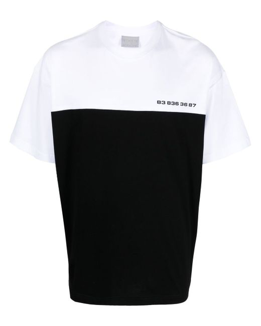 Vtmnts number-print two-tone T-shirt