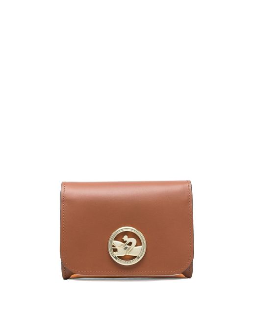 Longchamp Box-Trot leather tri-fold purse