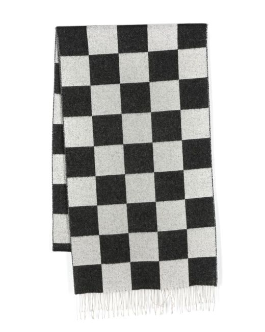 Amiri checkerboard-pattern knit scarf