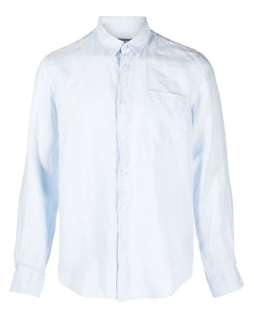 Vilebrequin Caroubis long-sleeved linen shirt