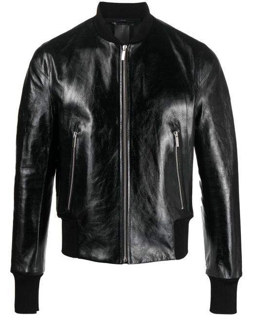 Sapio patent-leather zipped jacket