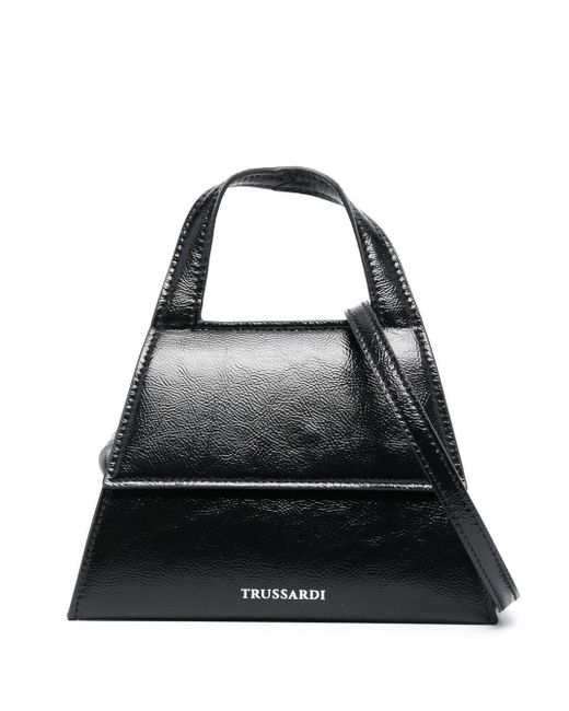 Trussardi faux-leather foldover bag