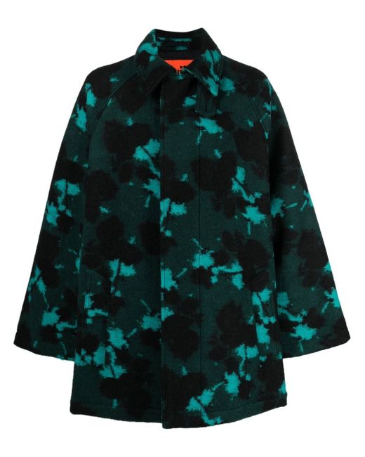 Colville graphic-print concealed-front coat