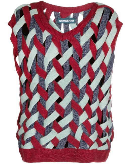 Namesake woven knitted vest top